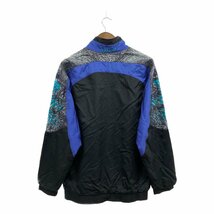 80年代 adidas アディダス フルジップ ジャケット アウター スポーツ ワンポイントロゴ ブラック (メンズ M) 中古 古着 P6262_画像2