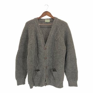 SALE///// 80年代 ARDARA ARANS CO ウール アランニット カーディガン ブラウン (メンズ XL相当) P3381