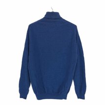 SALE///// CASHMERE COLLECTION カシミヤ タートルニット セーター 無地 ブルー (メンズ XL) P3437_画像2