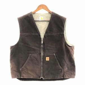 SALE///// Carhartt カーハート ダック地 アクティブ ベスト 大きいサイズ ワーク ブラウン (メンズ 2XL相当) P3547