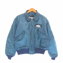 SALE///// 90年代 ALPHA INDUSTRIES アルファ インダストリーズ CWU45/P ジャケット ミリタリー ネイビー (メンズ X-LARGE) P3967_画像1