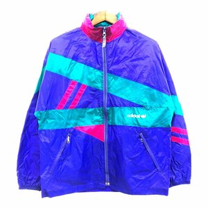 SALE///// 90年代 adidas アディダス ナイロンジャケット パープル (メンズ M) P4163