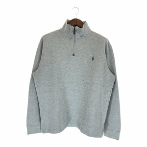 SALE///// Polo by Ralph Lauren ポロ ラルフローレン ハーフジップ セーター グレー (メンズ ) 中古 古着 P4462