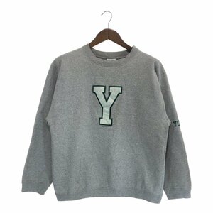 SALE///// 90年代 USA製 the Cotton Exchange YORK ヨーク大学 スウェット カレッジ グレー (メンズ MEDIUM) 中古 古着 P4868