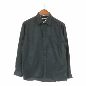 SALE///// BURBERRY バーバリー 長袖シャツ ワンポイントロゴ ブラック (メンズ 17) 中古 古着 P4858