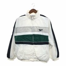 90年代 Reebok リーボック トラックジャケット アウター スポーツ ワンポイントロゴ ホワイト (メンズ S) 中古 古着 P6293_画像1