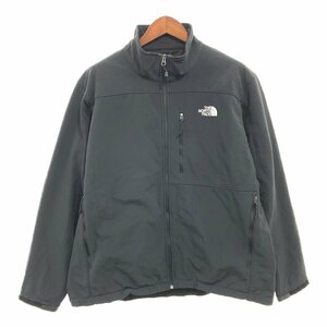 THE NORTH FACE ノースフェイス ソフトシェルジャケット アウター アウトドア 大きいサイズ ブラック (メンズ XXL) 中古 古着 P6299