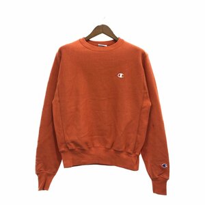 Champion チャンピオン リバースウィーブ スウェット トップス カジュアル ワンポイントロゴ オレンジ (メンズ S) 中古 古着 P7084