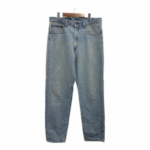 90年代 USA製 Levi's リーバイス 555 ストレート デニムパンツ ボトムス アメカジ 大きいサイズ ブルー (メンズ 36×34) 中古 古着 P6680