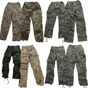 古着卸 まとめ売り フィールドパンツ 米軍実物 ミリタリー 8枚セット (メンズ XS /W28 ) 柄MIX カモ柄 MR3846 1円スタート