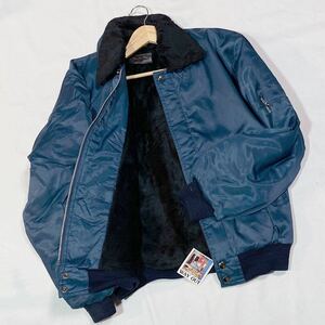 【未使用品】作業服 作業着 作業用 防寒服 ジャケット ドカジャン ジャンパー Lサイズ 全長約61cm ネイビー S-015