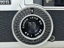 M-5366 【同梱不可】980円～ 現状品　Canon/キャノン　demi EE28　フィルムカメラ　28ｍｍ　1．2.8　レンジファインダー　　_画像9