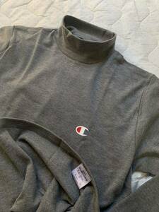 ★裏起毛♪保温【新品】【Ｌ】送料185円！Champion(チャンピオン)カットソータートルネックシャツ【GRY】★