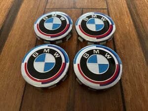 BMW センターキャップ 68mm ５０周年 防止フィルム付き 4個セット 新品未使用 送料無料