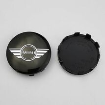 MINI ミニ センターキャップ 56mm ブラック ウィング 翼 4個セット 新品未使用 送料無料 BMW　._画像3