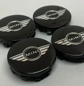 MINI ミニ センターキャップ 56mm ブラック ウィング 翼 4個セット 新品未使用 送料無料 BMW　.