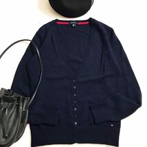 【Tommy Hilfiger】トミー ヒルフィガー　ニット　カーディガン　ネイビー_画像1