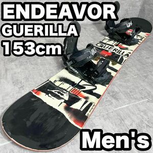 スノーボード　エンデバー　ENDEAVOR GUERILLA メンズ 2点セット　153cm　良品　かっこいい　初心　ブーツ　ビンディング　バインディング