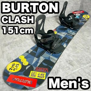 スノーボード　BURTON バートン クラッシュ メンズ 2点セット　151cm　良品　かっこいい　初心者　ブーツ　ビンディング　バインディング