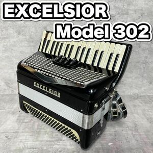 Excelsior302 エクセルシャー　アコーディオン model302M　イタリア製　現状品　34鍵盤 120ベース モデル302M　楽器　音楽