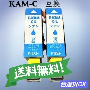 エプソン　EPSON 互換インク　 カメ　KAM-C-L　シアン 　2個パック　送料無料