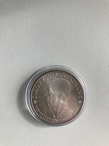 銀貨　スウェーデン　５クローナ　1935年　議会500年記念
