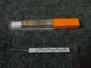 昭和レトロ　水銀式体温計　セフテージャンボ体温計　ケース付き　中古　動作確認・消毒済
