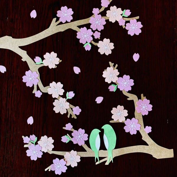 壁面飾り　春　装飾　桜　さくら　ハンドメイド　保育室　壁面　手作り　春の壁面　4月装飾　3月　ウグイス　鶯