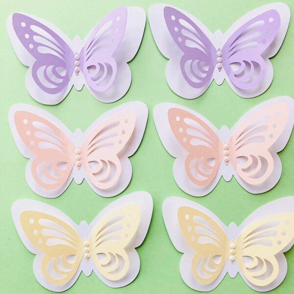 春　装飾　壁面飾り　保育室　蝶々　3種×2=6コセット　壁面　飾り　装飾　幼稚園　介護施設
