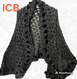 【美品】 ICB アイシービー　 大判ストール　ショール