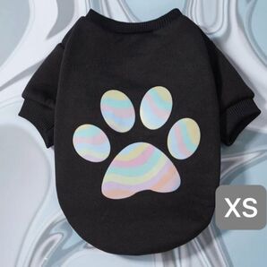 漫画 足 パターン ペットスウェットシャツXSサイズ 犬服 裏フリース