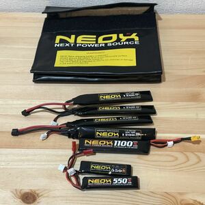 NEOXオリジナル ミニスティックリポバッテリー 4セット LIPO Li-po battery ケース付き
