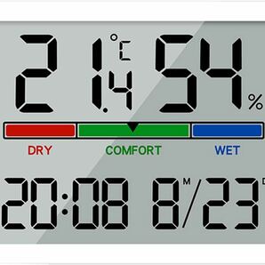 デジタル壁時計　置き時計　 大型表示 日付と温度 湿度感知 磁石 家庭やオフィスでの使用に最適 寝室での使用