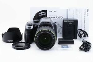 【美品】ペンタックス PENTAX K-70 18-135WR レンズキット　《バッテリー・充電器・SDカード付き》＃1817