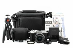 【美品】キャノン Canon EOS M6 レンズキット　《カメラバッグ・ケース・三脚・SDカード付き》付属品多数#1831