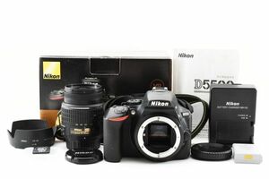 【美品】ニコン Nikon D5500 レンズキット《ショット数わずか2501回》付属品完備・元箱付き #1832