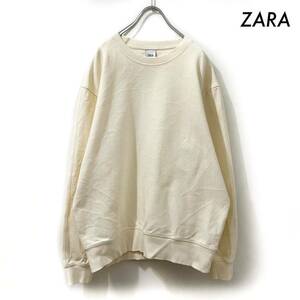 ZARA ザラ★長袖カットソー 裏起毛 オフホワイト 白 メンズ