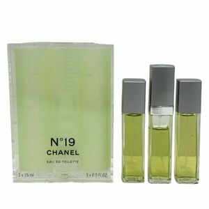 【イチオク】 シャネル CHANEL N°19 EAU DE TOILETTE オードトワレ 15ml × 3本 香水 フレグランス EDT レディース NO 19 箱付き