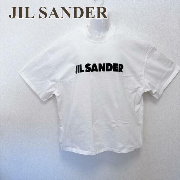 ジルサンダー JIL SANDER Tシャツ ロゴプリント ホワイト　Lサイズ