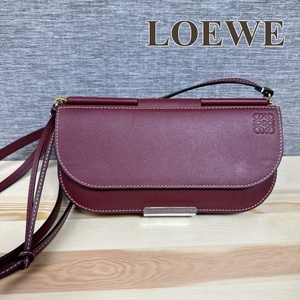 ロエベ LOEWE ゲートウォレット ショルダーウォレット 長財布 ショルダーポーチボルドー アナグラム