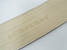 ‡ 0385 1円 ～ BURBERRY バーバリー ベルト ダークブラウン系 全長約87.5㎝ 幅約4㎝ 中古_画像8