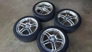 値下げしました！ 中古 WORK GNOSIS ワーク グノシス 18インチ 5穴 225/45R18 4本セット BMW ミニ スタッドレスやラジアル用に