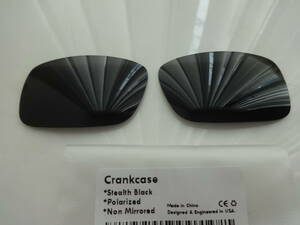 処分価格！★オークリー クランクケース用 カスタム偏光レンズ STEARTH BLACK Color Polarized 新品 CRANKCASE　CRANK CASE