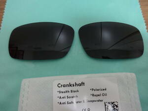 P刻印入り！★ CRANKSHAFT クランクシャフト用 カスタム偏光 ハイグレードレンズ BLACK Color Polarized 新品 オークリー