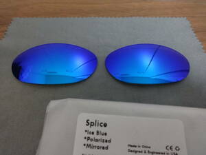 ★処分価格★オークリー スプライス用 カスタム偏光レンズ ICE BLUE Color Polarized 新品 SPLICE