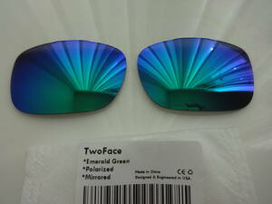 アウトレット品！★オークリー ツーフェイス 用 カスタム偏光レンズ GREEN Color Polarized 　Oakley TWO FACE Sunglasses　TWOFACE