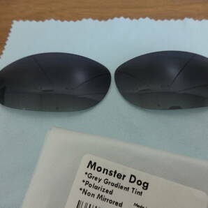 レアカラー！！！★オークリー Monster Dog モンスタードッグ用 カスタム偏光 レンズ Grey Gradient Color Polarized 新品 オークリーの画像2