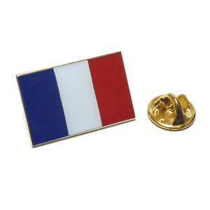 ラペルピン★ピンズ　フランス　France　トリコロール　国旗　フラッグ　22×15 mm　pin-1289-2