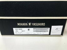 1201 MIHARA YASUHIRO ミハラ ヤスヒロ 83210600 レザーシューズ 25 1/2 ネイビー 靴 インソール/シューキーパー/箱付き_画像10