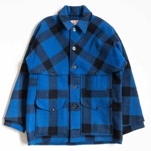 【雰囲気抜群/USA製】FILSON【ダブルマッキーノクルーザージャケット】42 ブルー チェック フィルソン 2401163